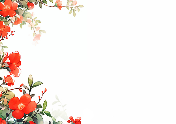 JPG 디자인 꽃 예술 컬러 백그라운드 잎 일러스트 자연 생명 이벤트 그래픽 장식 빨간색 초록색 봄 배열 동백 꽃프레임 뷰티풀 국내일러스트 AI일러스트 AI콘텐츠 식물 계절 프레임 생태계 파일형식
