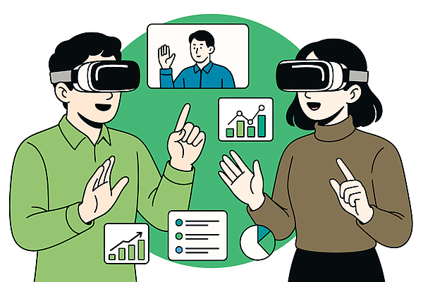 디자인 일러스트 비즈니스 통계 그래프 미래 협력 기술 실험 대화 사람 학습 스크린 자료 기계 정보 업무 하이테크 소통 서류판 가상현실 상호작용 국내일러스트 AI파일 교육 컨셉 말하기 사무용품 작업 파일형식 벡터