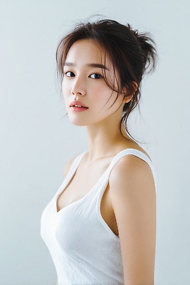 JPG 편집이미지 옷 여자 얼굴 포즈 백그라운드 밝음 사람 머리 촬영 매력적 표현 피부관리 부드러움 의료성형뷰티 스타일 편집실사 AI인물포토 AI콘텐츠 컨셉 신체부위 뷰티 감각 CG 파일형식 AI포토