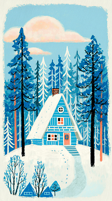 식물 계절 컬러 건물 라이프 생태계 파일형식 주택 나무 숲 겨울 파란색 하늘 자연 풍경 고요 산 환경 야외 일상 사람없음 디자인 일러스트 국내일러스트 JPG