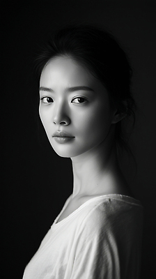 JPG 편집이미지 여자 감정 예술 백그라운드 조명 흑백 표정 사람 뷰티 카메라 촬영 찡그림 의료성형뷰티 스타일 편집실사 AI인물포토 AI콘텐츠 촬영기법 전자제품 CG 파일형식 AI포토