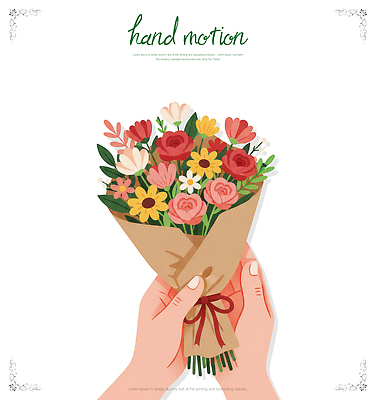 PSD 식물 손 디자인 꽃 컬러 꽃다발 백그라운드 일러스트 포장 자연 선물 사랑 사람 장식 기쁨 축하 원예 뷰티풀 생화 국내일러스트 감정 컨셉 취미 신체부위 생태계 파일형식
