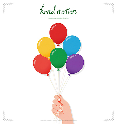 PSD 손 어린이 컬러 백그라운드 일러스트 손짓 이벤트 장식 빨간색 초록색 파란색 노란색 파티 보라색 축제 기쁨 흰색 즐거움 풍선 소통 국내일러스트 감정 컨셉 모션 사람 신체부위 파일형식