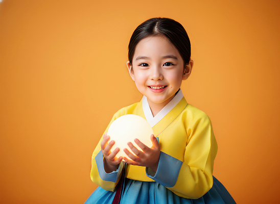 JPG 편집이미지 손 행복 어린이 포즈 모션 조명 표정 웃음 소녀 태양 카메라 전통의상 한복 노란배경 의료성형뷰티 편집실사 AI인물포토 AI콘텐츠 자연요소 한국전통 전통 여자 감정 백그라운드 사람 신체부위 전자제품 노란색 CG 파일형식 AI포토