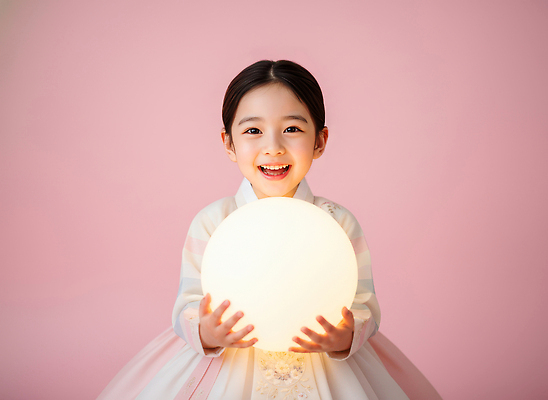 JPG 편집이미지 전통 문화 어린이 분홍색 포즈 백그라운드 조명 표정 미소 이벤트 태양 귀여움 축제 기쁨 한복 의료성형뷰티 편집실사 AI인물포토 AI콘텐츠 자연요소 한국전통 감정 컬러 컨셉 사람 전통의상 CG 파일형식 AI포토