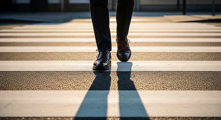 JPG 편집이미지 남자 도로 교통 신발 이동 거리 그림자 일상 햇빛 걷기 도시 보행자 횡단보도 발걸음 의료성형뷰티 편집실사 AI인물포토 AI콘텐츠 길 컨셉 교통시설 모션 사람 라이프 태양 보행로 CG 파일형식 AI포토