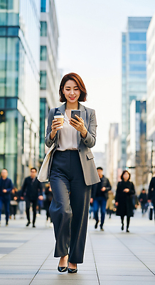 JPG 편집이미지 여자 커피 회사 거리 서울 거리풍경 여러명 스마트폰 사무실 걷기 도시 업무 도보 의료성형뷰티 스타일 편집실사 AI인물포토 AI콘텐츠 음료 다수 비즈니스 모션 한국 사람 풍경 핸드폰 스마트기기 작업 CG 파일형식 AI포토