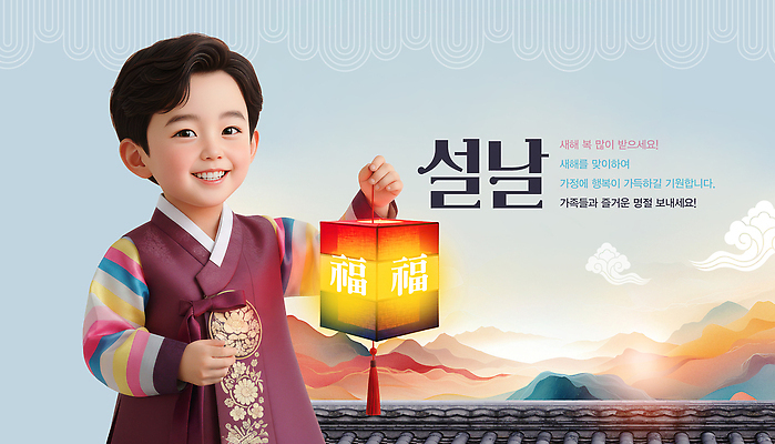 PSD 편집이미지 한국문화 전통 명절 행복 어린이 가족 풍경 설날 축제 기쁨 등불 아기 강아지 전통의상 한복 청사초롱 세배 의료성형뷰티 이미지편집 동양문화 한국전통 기념일 감정 관계 조명 한국 사람 반려동물 절_인사 개 초롱 파일형식