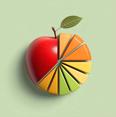 PSD 식물 편집이미지 디자인 예술 음식 컬러 조각 과일 자연 사과 그림 창의성 편집3D 3D 생태계 파일형식