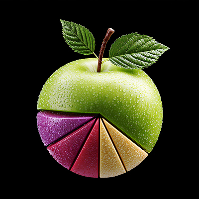 PSD 편집이미지 디자인 컬러 조각 백그라운드 잎 과일 건강 그래픽 식사 물방울 신선 사과 조화 분할 편집3D 식물 3D 파일형식