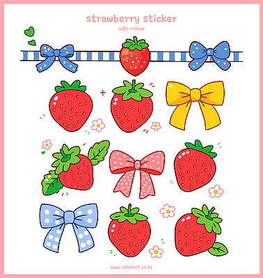 디자인 리본 컬러 스티커 패턴 과일 일러스트 딸기 디저트 선물 그래픽 장식 농장 귀여움 초콜릿 원형 그림 벡터 국내일러스트 AI파일 도형 음식 컨셉 무늬 농업 파일형식
