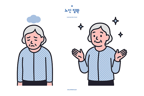 노년 감정 상징 포즈 일러스트 표정 웃음 손짓 기쁨 슬픔 표현 변화 질병 눈물 드로잉 심리 긍정적 부정적 국내일러스트 AI파일 컨셉 의학 모션 미술 성인 파일형식 벡터