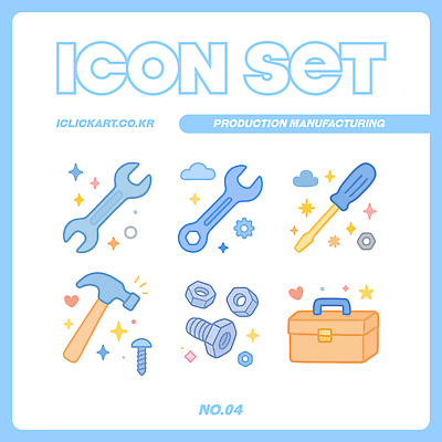 디자인 산업 일러스트 설명 그래픽 기계 장비 도구 스패너 작업 제조 망치 볼트 너트 제조업 조립 국내일러스트 AI파일 모션 공구 파일형식 벡터