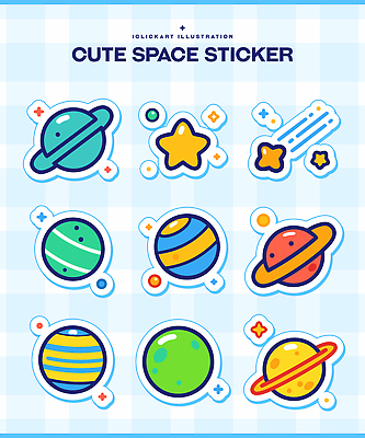 디자인 별 컬러 스티커 일러스트 탁자 장식 세트 우주 귀여움 공간 행성 그리기 유성 오브젝트 그림 창의성 창작 국내일러스트 AI파일 자연요소 가구 컨셉 모션 파일형식 벡터