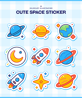 디자인 별 지구 컬러 스티커 일러스트 그래픽 장식 태양 우주 행성 로켓 달 우주선 그림 창의력 국내일러스트 AI파일 자연요소 파일형식 벡터