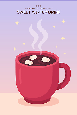 계절 감정 음료 컬러 겨울 일러스트 디저트 따뜻함 컵 마시기 달콤 수증기 기호식품 코코아 편리함 마시멜로우 국내일러스트 AI파일 식기 음식 컨셉 모션 맛 파일형식 벡터