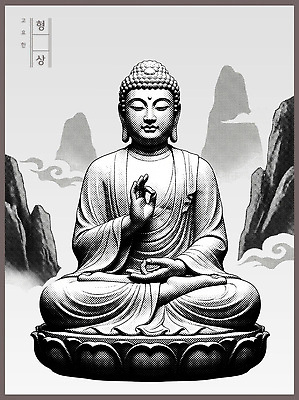 PSD 종교 문화 예술 조각 프로포즈 불교 일러스트 자연 산 조각상 고요 사원 편안함 불상 명상 부처 하프톤 국내일러스트 컬러 비즈니스 조형물 감각 생태계 파일형식