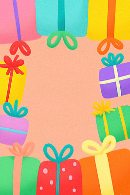 JPG 모양 디자인 기념일 행복 리본 상징 컬러 백그라운드 일러스트 장난 포장 프레임 선물 이벤트 장식 파티 축제 원형 생일 뷰티풀 국내일러스트 AI일러스트 AI콘텐츠 도형 감정 파일형식