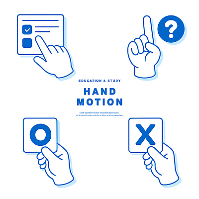 학생 손 교육 상징 생각 일러스트 모션 표시 손짓 학습 물음표 질문 체크표시 문제 해결 학습도구 소통 이해 국내일러스트 AI파일 기호 컨셉 신체부위 확인 교육용품 파일형식 벡터