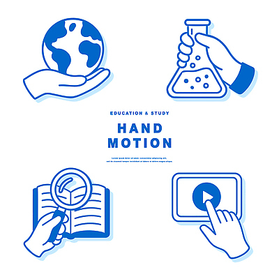 교육 모션 신체부위 약 병_담는 파일형식 벡터 손 지구 약병 책 스크린 학습 포즈 실험 과학 정보 기술 방법 손짓 이미지 자료 표현 일러스트 국내일러스트 AI파일