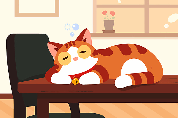 식물 디자인 감정 컬러 의자 일러스트 창문 탁자 조명 주택 생활 반려동물 인테리어 고양이 페인트 방 매트 초인종 잠 편안함 국내일러스트 AI파일 동물 가구 포유류 건물 종 감각 파일형식 벡터