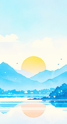 JPG 나무 컬러 여행 겨울 일러스트 자연 조류 하늘 아침 산 풍경 물 여름 빛 강 태양 일출 대기 방문 조화 국내일러스트 AI일러스트 AI콘텐츠 주간 자연요소 식물 동물 계절 노을 생태계 파일형식