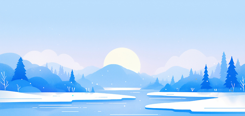 JPG 나무 겨울 일러스트 자연 하늘 아침 산 눈꽃 풍경 물 강 태양 일출 맑음 고요 차가움 조용 풍경화 국내일러스트 AI일러스트 AI콘텐츠 주간 자연요소 식물 계절 날씨 눈_날씨 노을 그림 생태계 파일형식