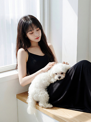 JPG 편집이미지 옷 여자 일상 반려동물 소파 햇빛 고양이 카페 방 시간 강아지 창가 오후 의료성형뷰티 쓰다듬기 편집실사 AI인물포토 AI콘텐츠 동물 의자 창문 포유류 모션 사람 라이프 태양 상점 개 CG 파일형식 AI포토