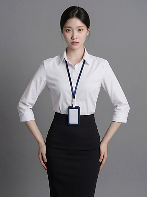 JPG 편집이미지 옷 여자 포즈 비즈니스 목걸이 회색배경 직장 정장 앞모습 핸드폰 비즈니스우먼 의료성형뷰티 스타일 편집실사 AI인물포토 AI콘텐츠 뷰포인트 백그라운드 회사 장신구 사람 전자제품 회색 직장인 CG 파일형식 AI포토