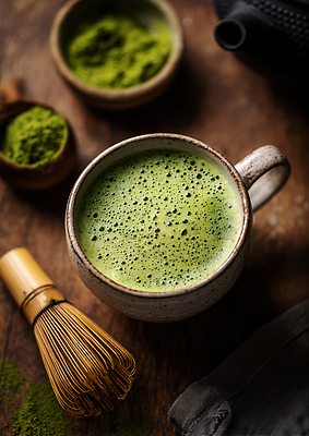 JPG 나무 편집이미지 그릇 음료 한식 음식 자연 탁자 주방용품 주방 머그컵 녹차 말차 편집실사 AI포토 AI콘텐츠 식물 식기 가구 생활용품 컵 차_음료 CG 생태계 파일형식