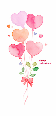 JPG 커플 기념일 꽃 컬러 일러스트 수채화 발렌타인데이 선물 사랑 이벤트 장식 하트 축하 그림 풍선 파스텔 뷰티풀 테마 국내일러스트 AI일러스트 AI콘텐츠 모양 식물 감정 컨셉 관계 데이이벤트 학용품 파일형식