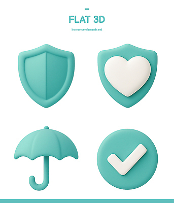 모양 PSD 아이콘 디자인 컬러 우산 안전 그래픽 3D아이콘 3D 하트 보호 체크표시 확인 방패 보험 컨셉 디지털합성 파일형식