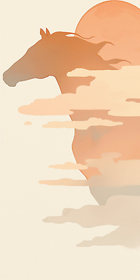 JPG 모양 동물 예술 컬러 백그라운드 일러스트 상상 자연 하늘 아침 따뜻함 풍경 공연 흐름 저녁 그림 공상 조화 창의성 국내일러스트 병오년 붉은말 AI일러스트 AI콘텐츠 주간 컨셉 이벤트 말_동물 야간 생태계 파일형식 2026년