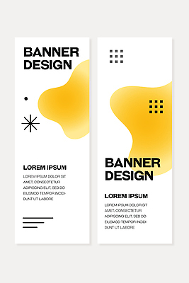 템플릿 디자인 배너 배너템플릿 세로배너 컬러 텍스트 형상 그래픽 노란색 디지털 자료 표현 요청 프로젝트 웹배너 사용자 AI파일 웹템플릿 세로 파일형식 벡터