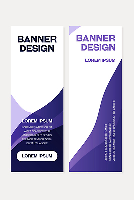 템플릿 디자인 배너 배너템플릿 세로배너 텍스트 표시 그래픽 보라색 정보 흰색 모던 예시 콘텐츠 웹배너 스타일 AI파일 컬러 웹템플릿 세로 파일형식 벡터