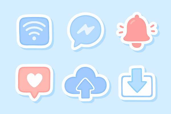 아이콘 디자인 버튼 커뮤니케이션 그래픽 디지털 하트 메시지 어플리케이션 알림 파란배경 다운로드 클라우드서비스 소셜미디어 업로드 2D아이콘 AI파일 모양 백그라운드 파란색 서비스 파일형식 벡터