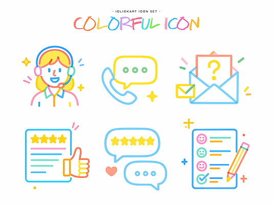 일러스트 정보 도움 메시지 이메일 질문 서비스 상담 텔레마케팅 통화 소통 리뷰 응답 피드백 좋음 국내일러스트 AI파일 컨셉 모션 서비스업 파일형식 벡터