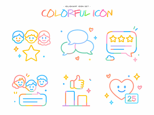 디자인 감정 컬러 생각 일러스트 대화 사람 하트 심볼 이미지 평가 소통 별점 좋음 국내일러스트 AI파일 모양 컨셉 말하기 점수 파일형식 벡터