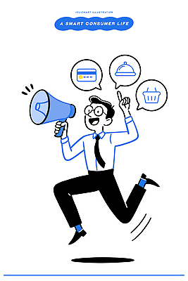 남자 문화 일러스트 비즈니스 모션 관리 생활 확성기 정보 소비 구매 상품 고객 스마트 알림 서비스 소통 의사소통 국내일러스트 AI파일 컨셉 사람 쇼핑 파일형식 벡터