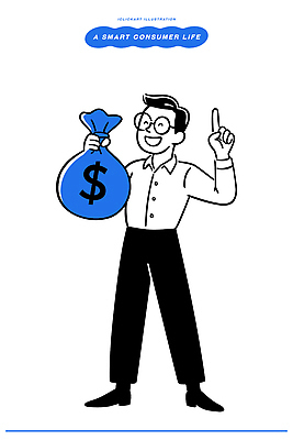 남자 돈 일러스트 관리 생활 경제 교양 정보 선택 소비 계획 주머니 고객 결제 방법 소득 이해 재정 국내일러스트 AI파일 컨셉 사람 재산 파일형식 벡터