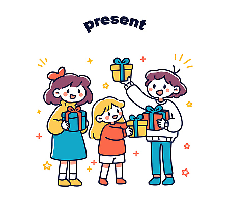 기념일 행복 어린이 일러스트 가족 놀이 함께함 선물 사랑 웃음 이벤트 성인 친구 선물상자 축제 기쁨 모임 만남 축하 놀이터 교류 국내일러스트 AI파일 감정 컨셉 관계 표정 사람 상자 파일형식 벡터