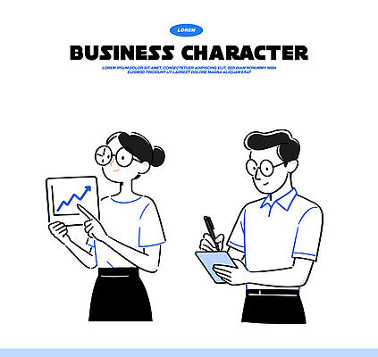 캐릭터 손 일러스트 비즈니스 통계 회의 그래프 아이디어 실험 사람 자료 성장 메모지 작업 발표 계획 분석 점검 피드백 국내일러스트 AI파일 컨셉 신체부위 사무용품 파일형식 벡터