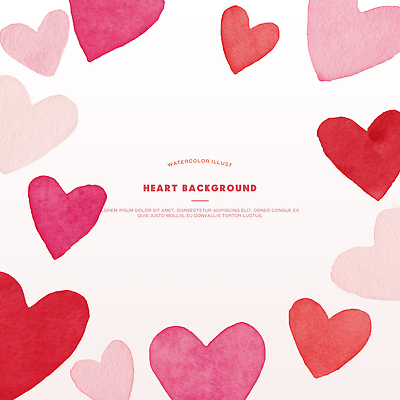 모양 PSD 디자인 예술 컬러 백그라운드 패턴 일러스트 커뮤니케이션 수채화 사랑 그래픽 장식 하트 크기 그림 창작 국내일러스트 감정 무늬 파일형식