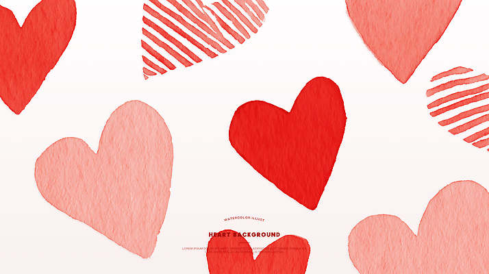 PSD 디자인 감정 예술 분홍색 컬러 백그라운드 패턴 곡선 일러스트 수채화 사랑 그래픽 장식 빨간색 축제 다양 하트 표현 크기 기하학 국내일러스트 모양 선 다수 무늬 파일형식