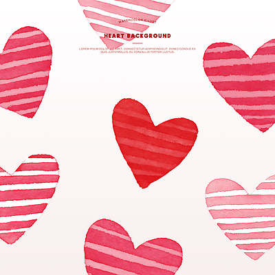 PSD 디자인 종이 예술 컬러 백그라운드 일러스트 벽지 수채화 사랑 그래픽 장식 줄무늬 하트 표현 그림 꾸미기 발상 스타일 국내일러스트 모양 감정 무늬 파일형식