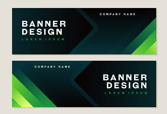 템플릿 디자인 배너 배너템플릿 가로배너 비즈니스 그래픽 초록색 홈페이지 검은색 알림 모던 온라인 마케팅 소프트웨어 슬로건 AI파일 컬러 가로 파일형식 벡터