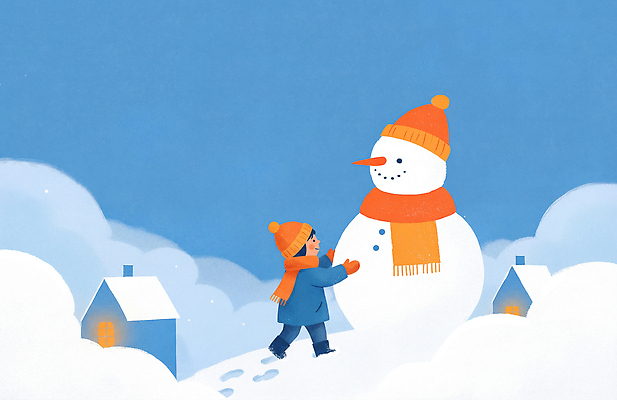 JPG 행복 어린이 겨울 일러스트 가족 모션 눈사람 놀이 주택 따뜻함 웃음 야외 친구 스카프 눈 즐거움 눈사람만들기 눈덮임 국내일러스트 AI일러스트 AI콘텐츠 자연요소 계절 감정 컨셉 관계 날씨 표정 사람 건물 목도리 만들기 파일형식