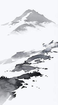 JPG 모양 나무 예술 선 일러스트 자연 하늘 수채화 산 거리 수묵화 풍경 가로 검은색 회색 숲 그림 윤곽 국내일러스트 AI일러스트 AI콘텐츠 식물 컬러 미술 생태계 파일형식