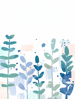 JPG 식물 디자인 예술 줄기 컬러 백그라운드 잎 패턴 일러스트 자연 추상 수채화 미술 초록색 물감 그림 청록색 보테니컬아트 국내일러스트 AI일러스트 AI콘텐츠 무늬 문화예술 미술도구 생태계 파일형식