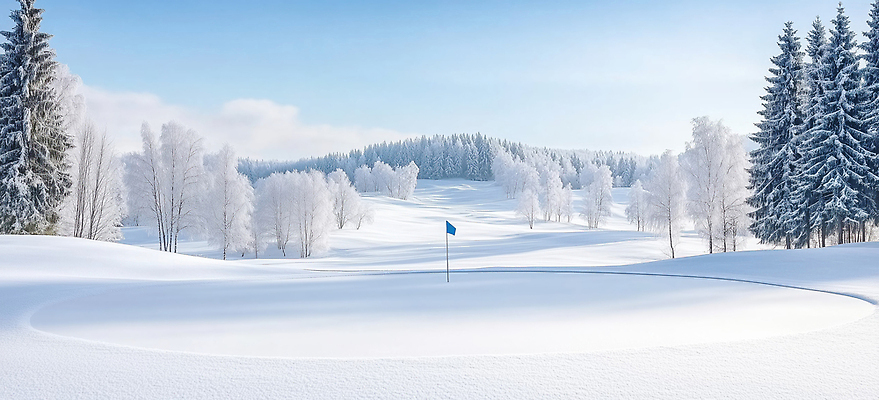 JPG 나무 편집이미지 스포츠 겨울 골프장 자연 하늘 바람 풍경 파란색 깃발 언덕 눈보라 편집실사 AI포토 AI콘텐츠 자연요소 식물 계절 컬러 골프 스포츠시설 날씨 눈_날씨 CG 생태계 파일형식